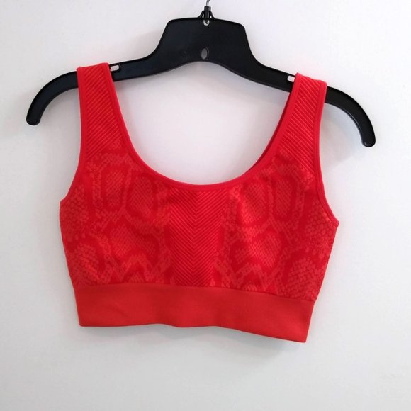 Yoga Set - Sports Bra & High Waisted Legging - Red Snakeskin - Size Small - Picture 3 of 15